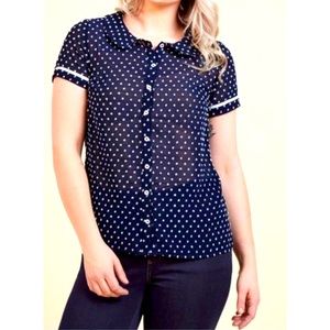 ModCloth button front top